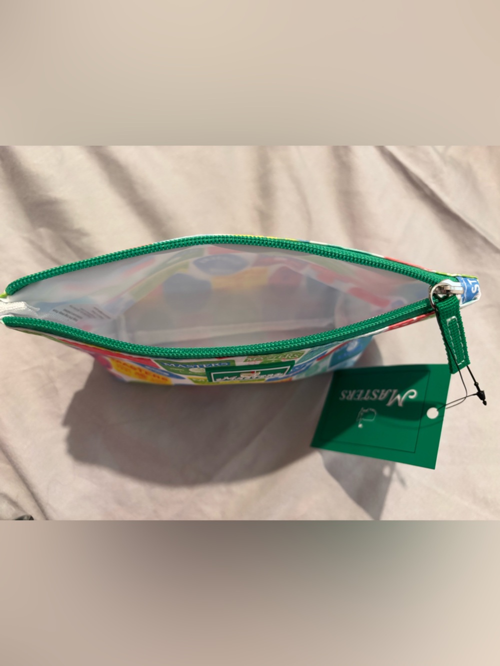 Masters Logo Multi-Color Zip Pouch - NWT - Picture 2 of 3